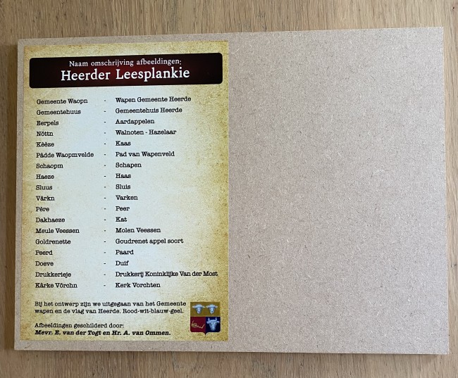 Heerder Leesplankie uitleg